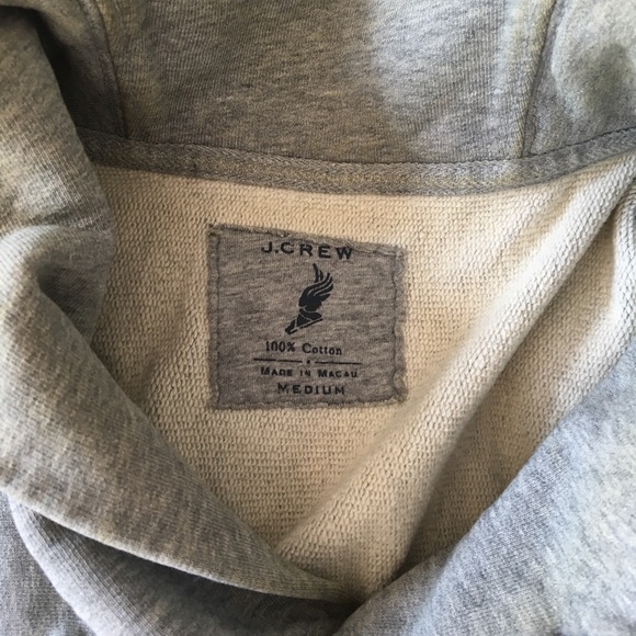 J Crew M Heather Gray Shawl-Collar Sweater - Picture 2 of 5